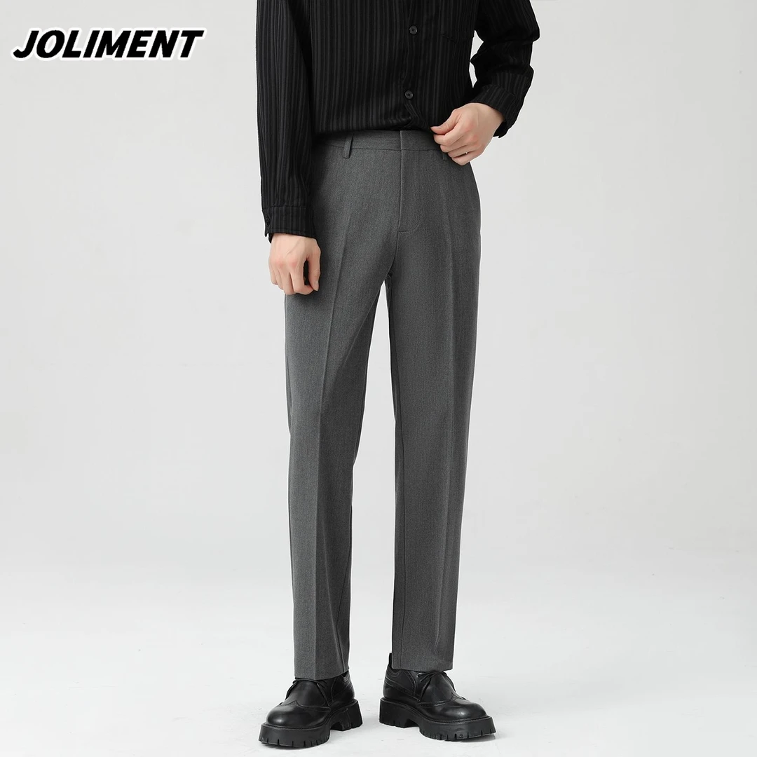 JOLIMENT西裤男士早秋韩版修身直筒九分裤商务休闲抗皱免烫西装裤