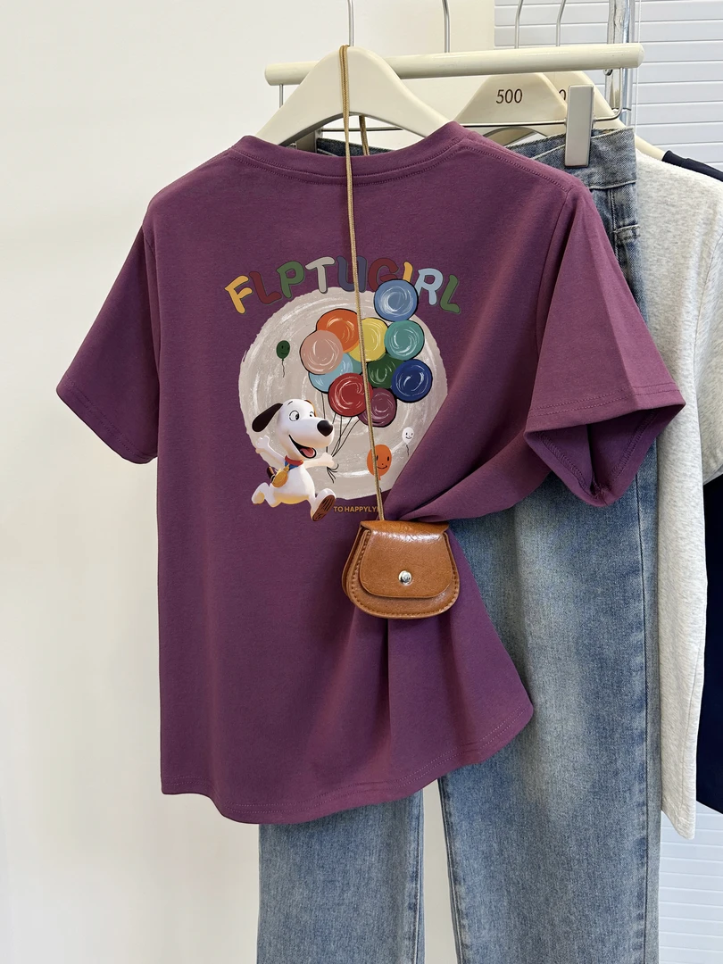 大码女装正肩短袖t恤女夏新款韩版时尚夏装洋气夏天短袖T恤