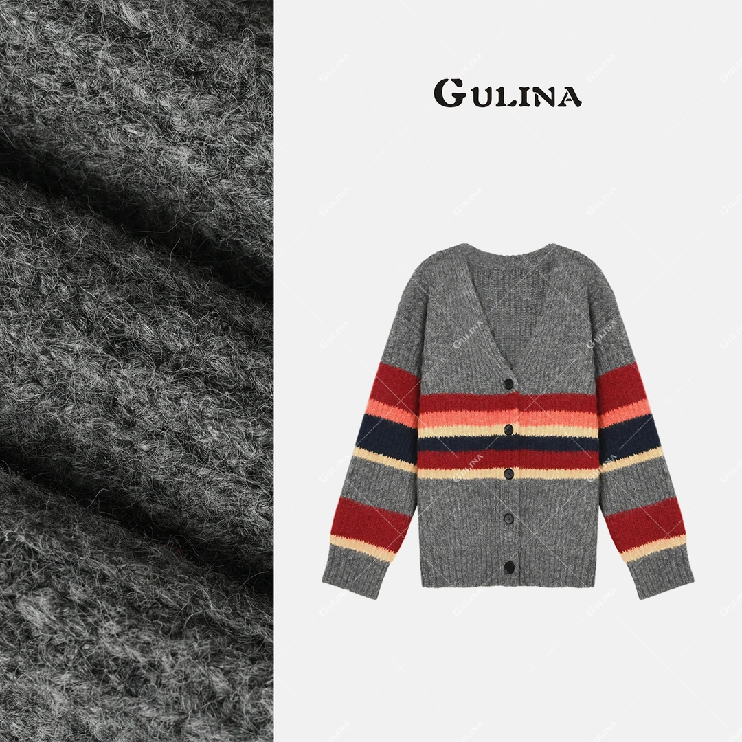 GULINA/娜姐 欧洲站新款阔肩短款设计师款针织衫88209