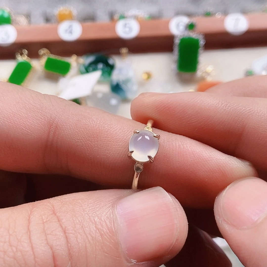 翡翠银S925镶嵌戒指