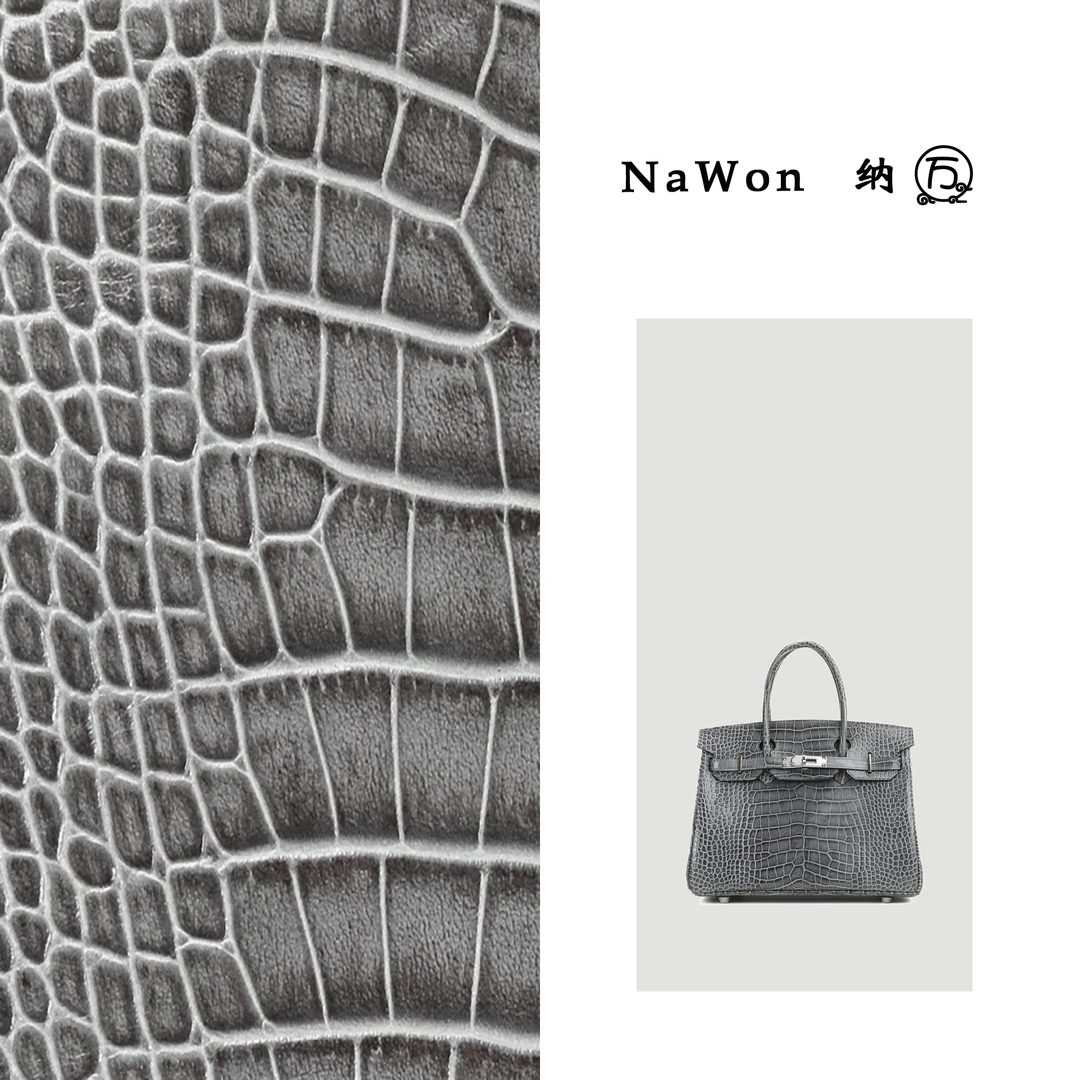 BK-铂铂包 头层鳄鱼纹牛皮铂金30手提包