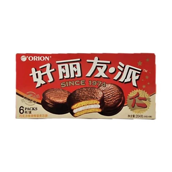好丽友6枚派增量装222g办公室零食