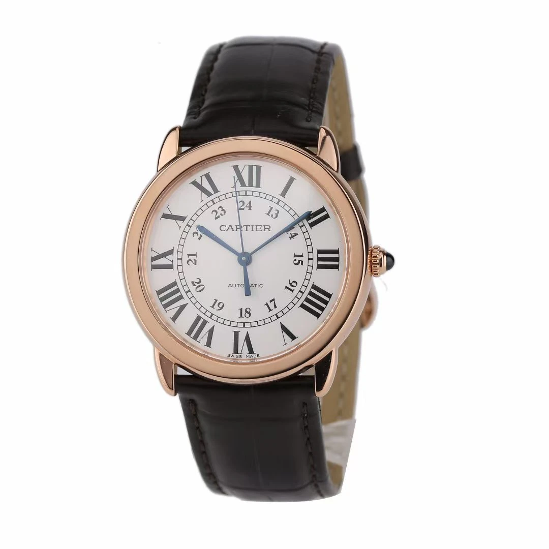99新 Cartier/卡地亚 /伦敦系列/36表径/自动机械/玫瑰金/女表/