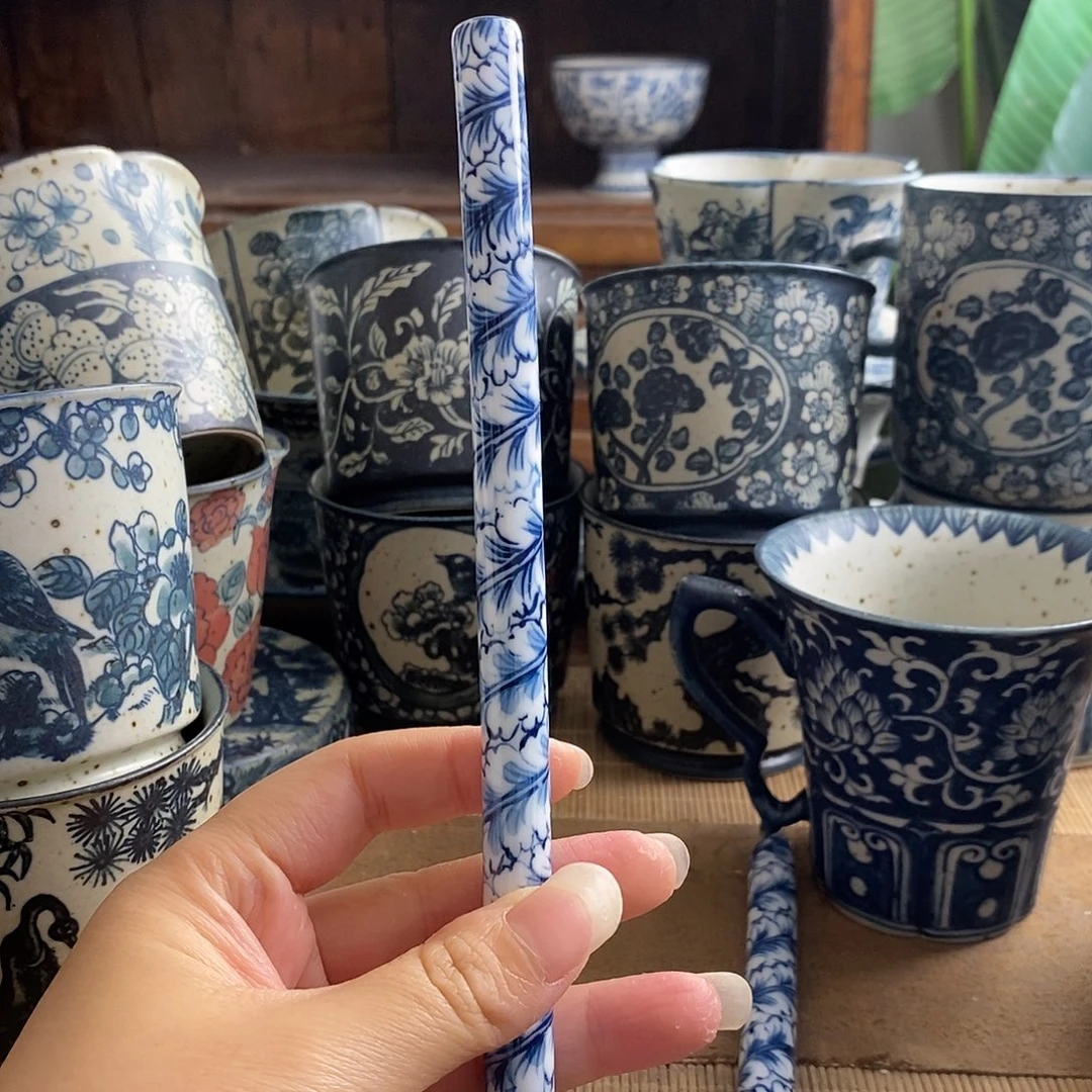 手工手绘青花高温陶瓷