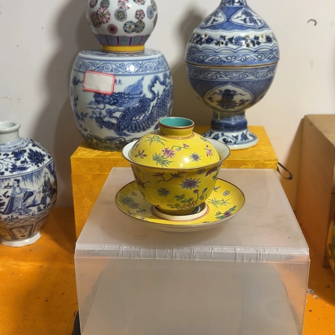 瓷片花瓶摆件222222222