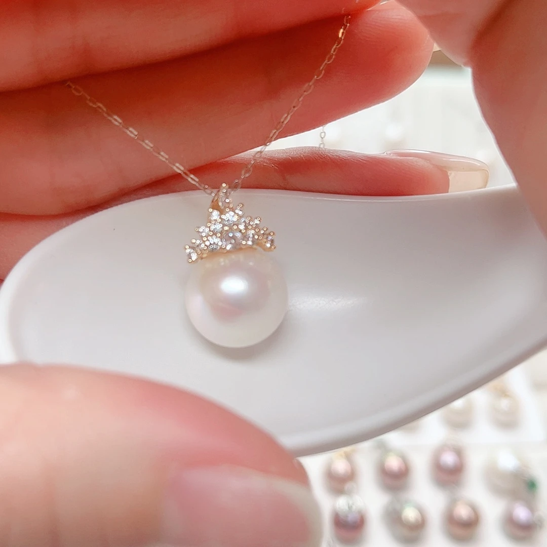 合金淡水珍珠吊坠(赠链)