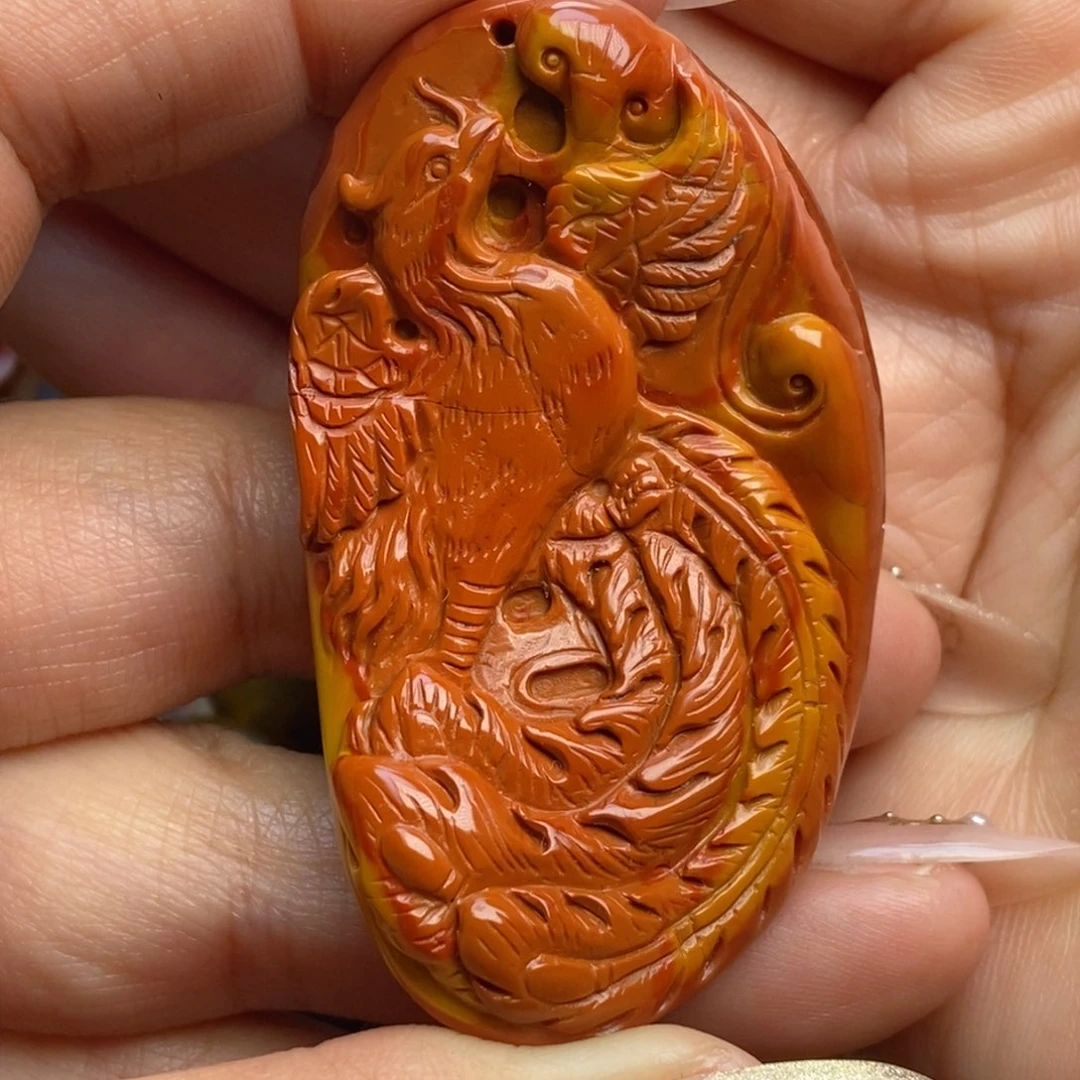 玛瑙/玉髓颈饰未镶嵌战国红