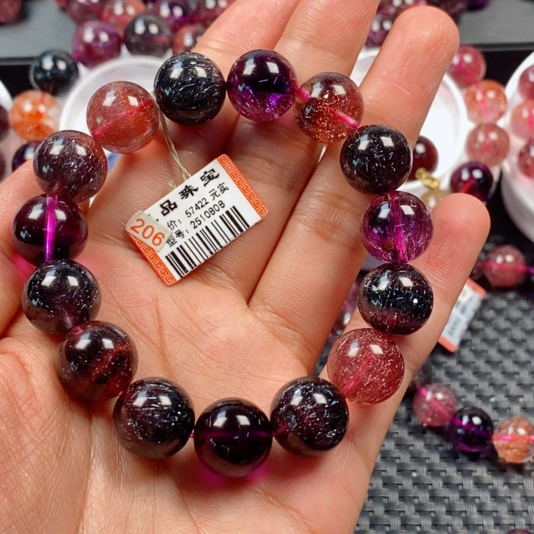 姸***水晶手链未镶嵌黑加仑超七251808