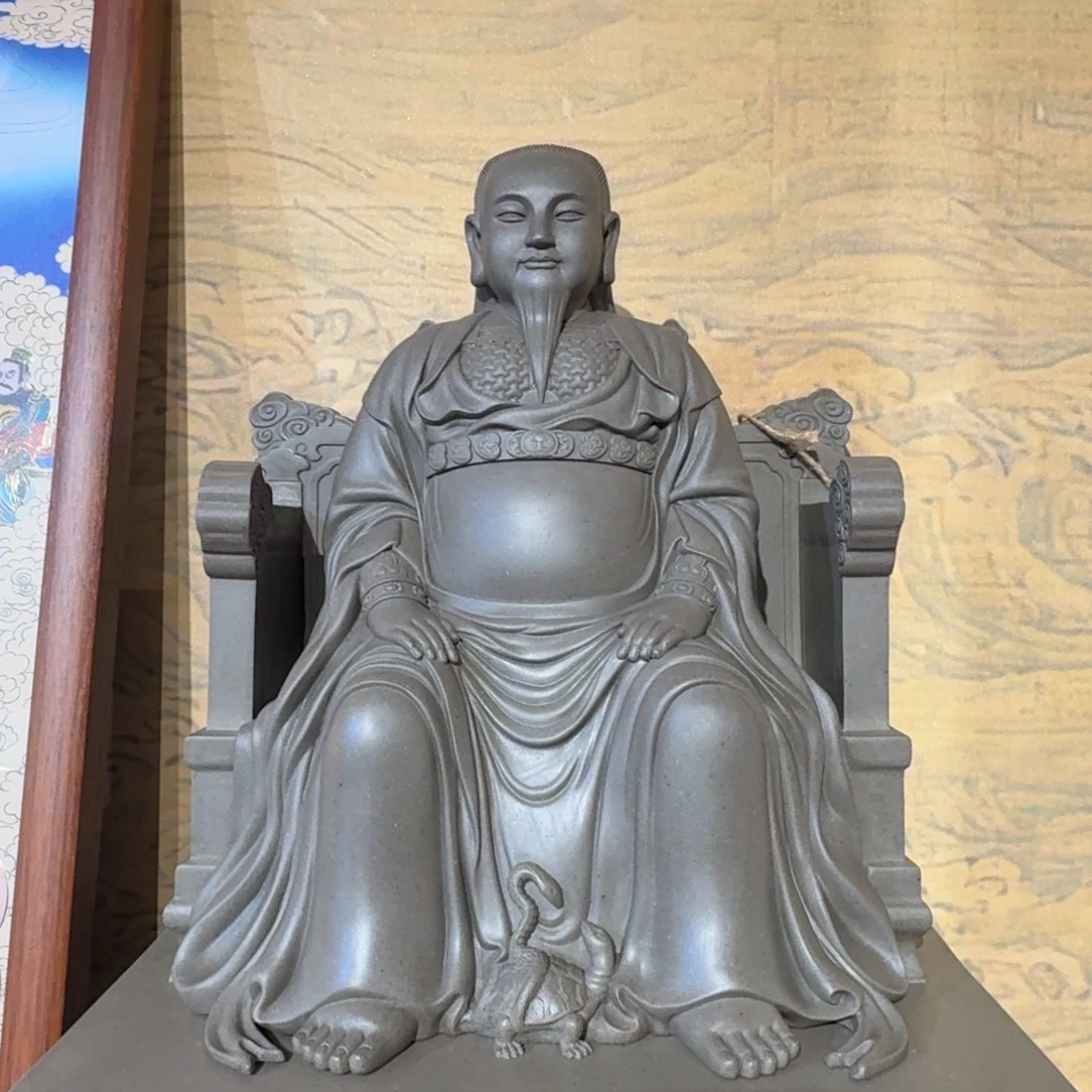 石材武当山香灰真武大帝40公分