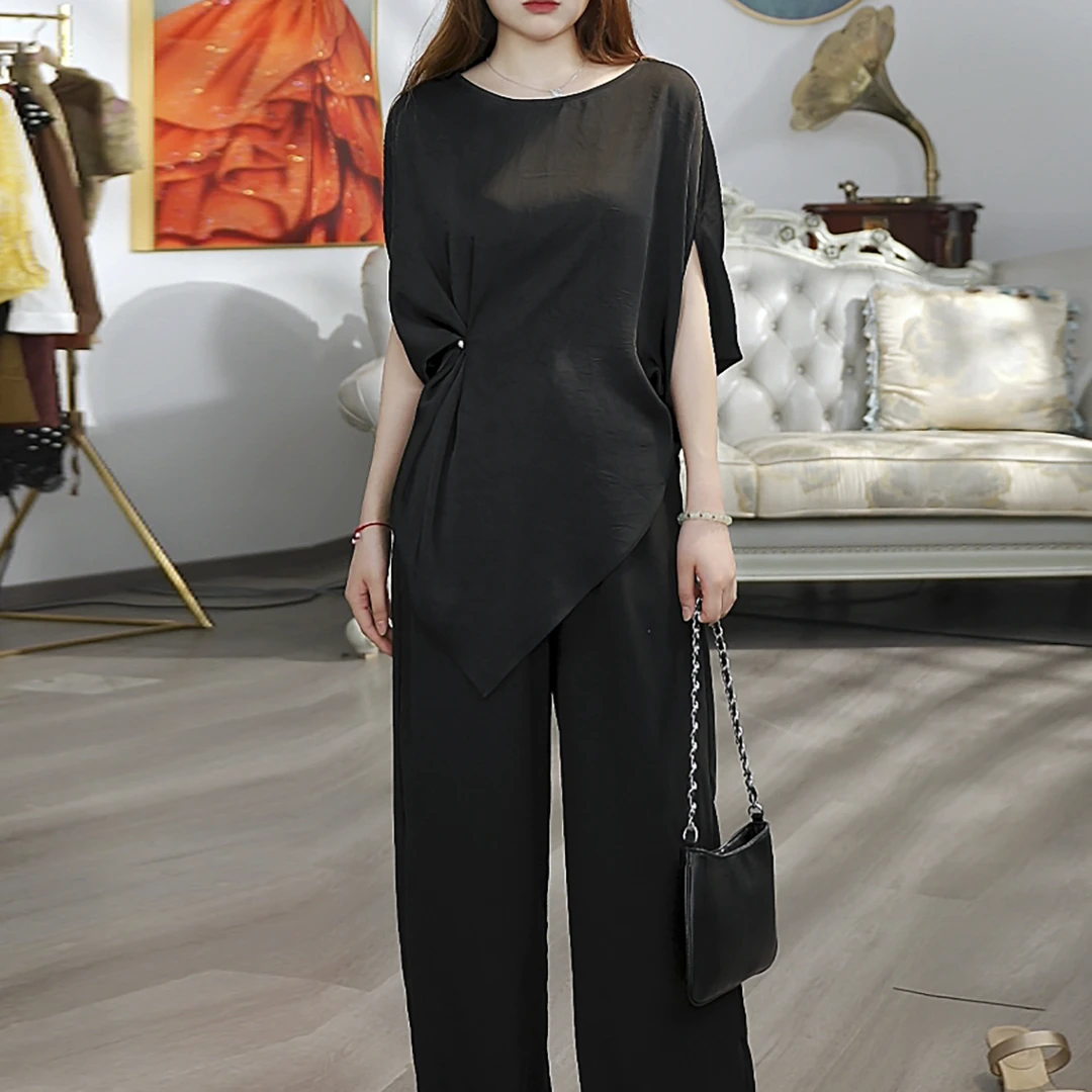 无印心匠K1601 不规则+设计 宽松 &纯色 时尚短袖 A15316