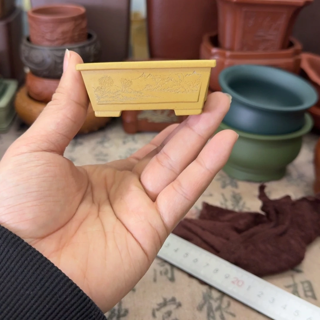 紫砂花盆宜兴紫砂正品6x5x2