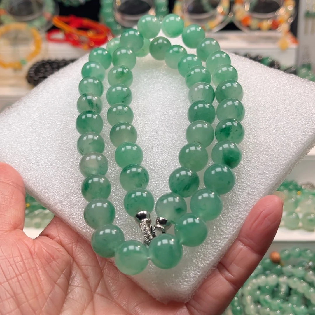 石英质玉合金项链46颗卡12