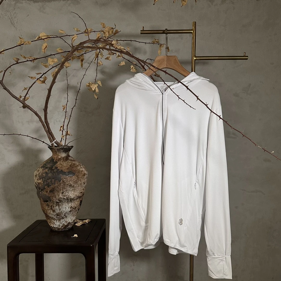 QBD夏季冰丝防晒衣男女透气轻薄连帽户外防紫外线皮肤衣外套87294