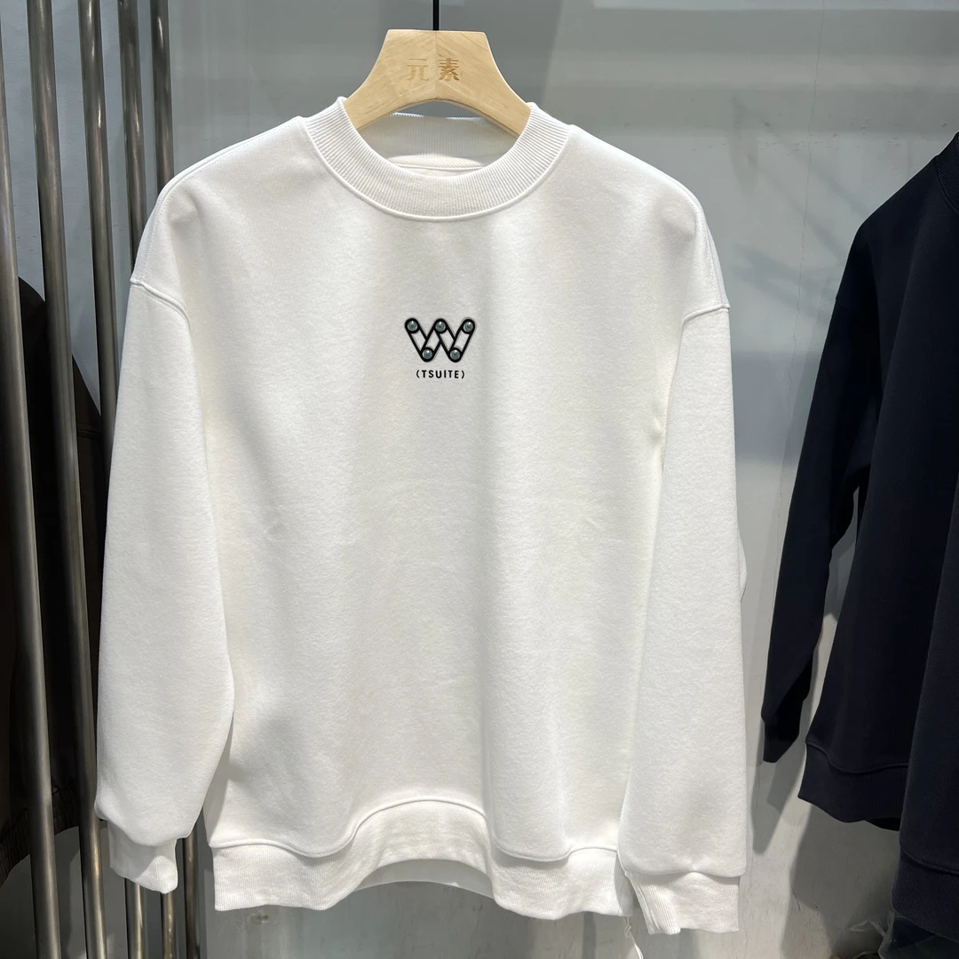 秋冬季微宽松5025#上衣重磅时尚百搭字母轻奢圆领卫衣长袖