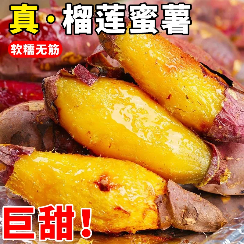 正宗榴莲蜜薯农家地瓜番薯板栗小红薯软糯香甜网红新鲜烤沙地红苕
