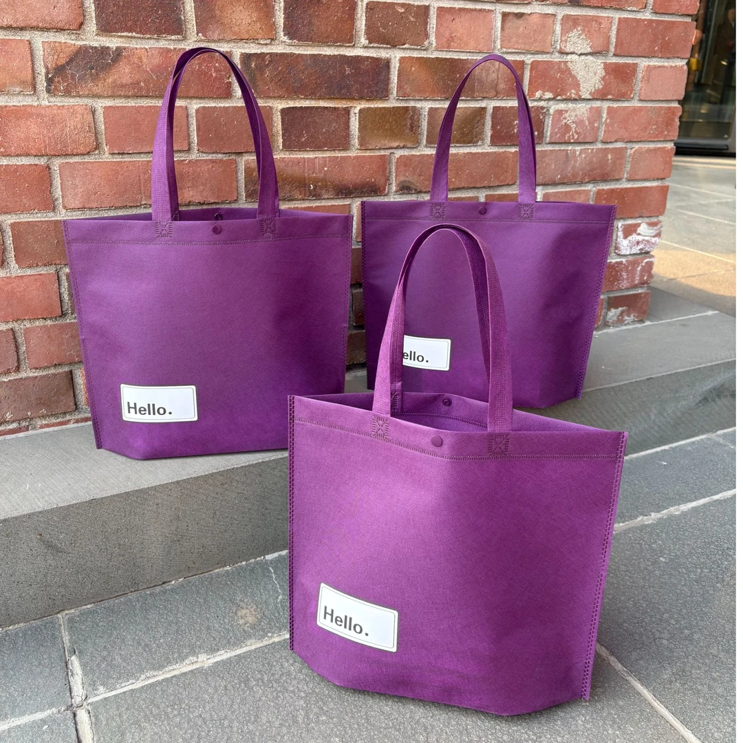 新款无纺布手提袋暗扣环保女装购物袋礼品袋服装店专用袋定制logo