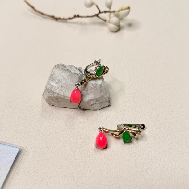 90新  【六六中古】孤品银925欧泊耳饰ap7733