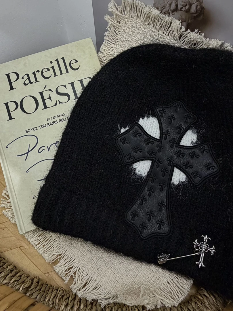 定制款克克黑色针织帽237