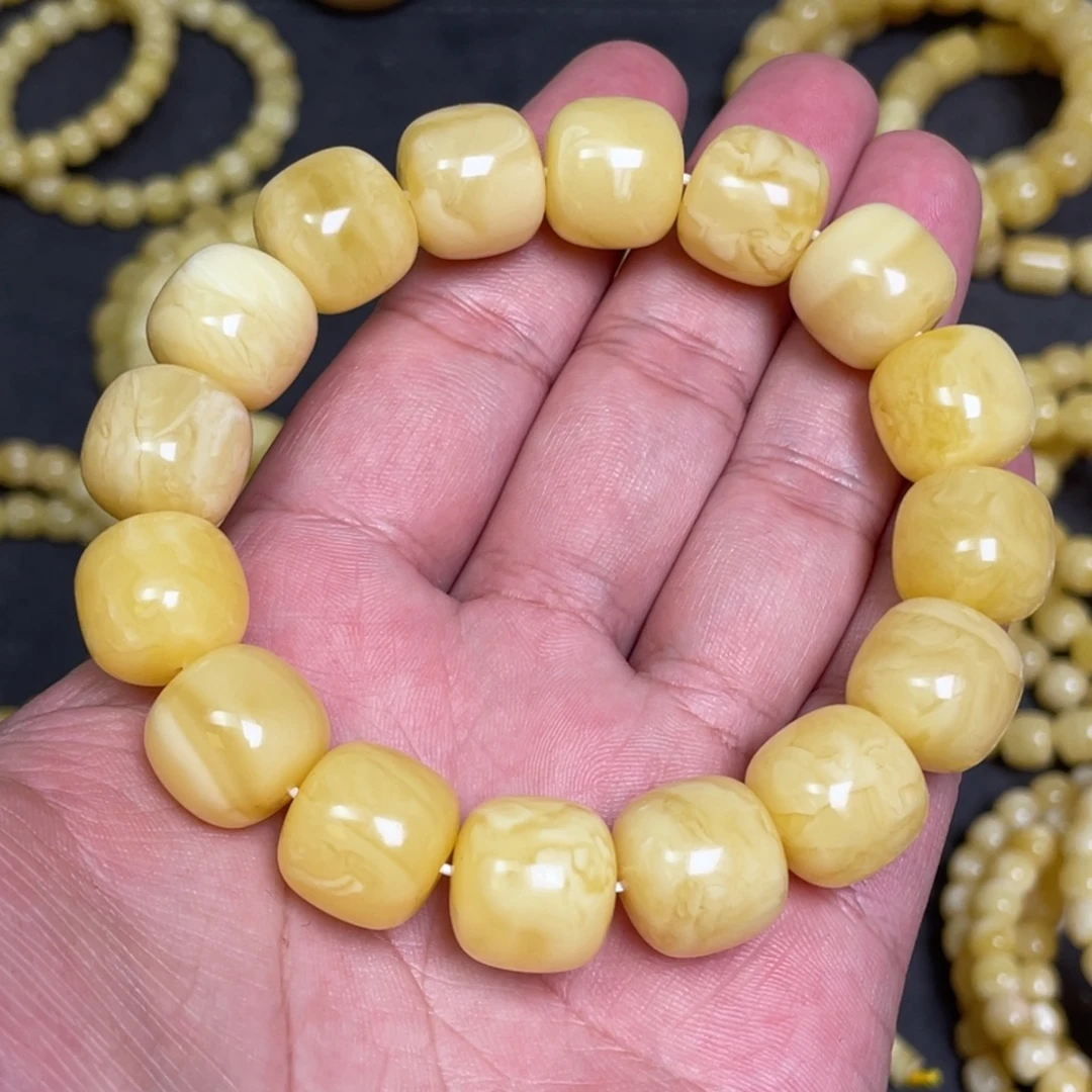 蜜蜡未镶嵌裸石蜜蜡手串15mm