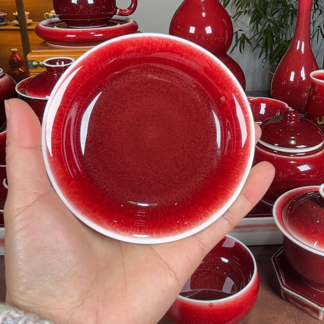 杯闲*景德镇原矿郎红杯