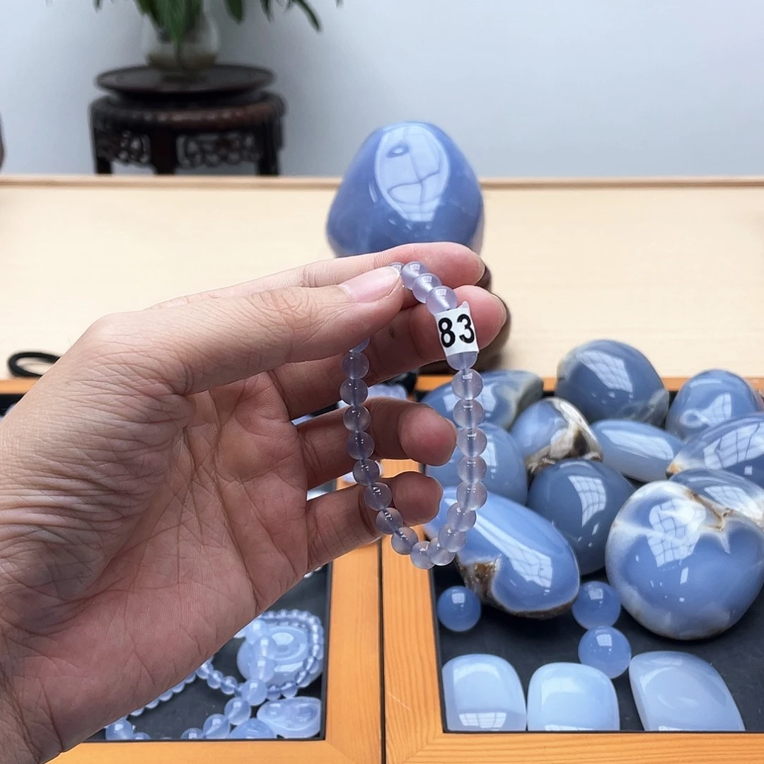 玛瑙/玉髓蓝玉髓未镶嵌