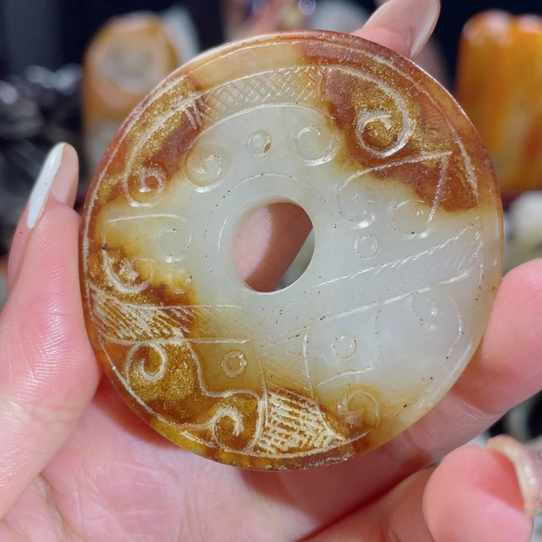 和田玉未镶嵌挂件55