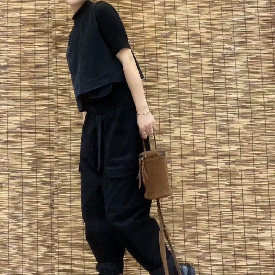 Y纯色不规则新款宽松显瘦短款休闲百搭时尚女装