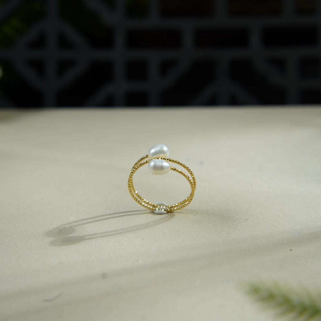 【缺货】泽云-合金淡水无核珍珠戒指