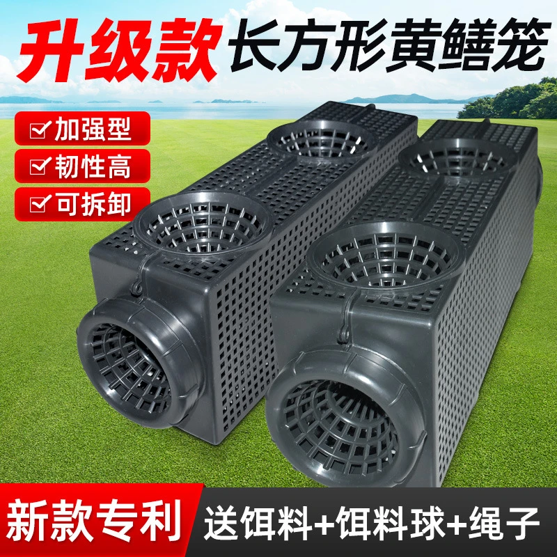 新品黄鳝笼塑料加厚长方形鱼笼倒须自动抓鱼神器捕鳝笼子捕鱼渔具