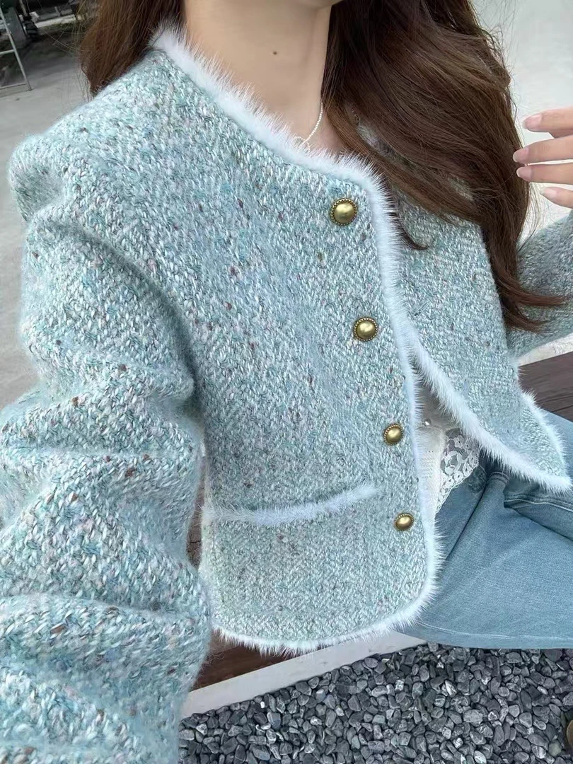 小香风短款外套内胆加厚面料软颜色衬肤