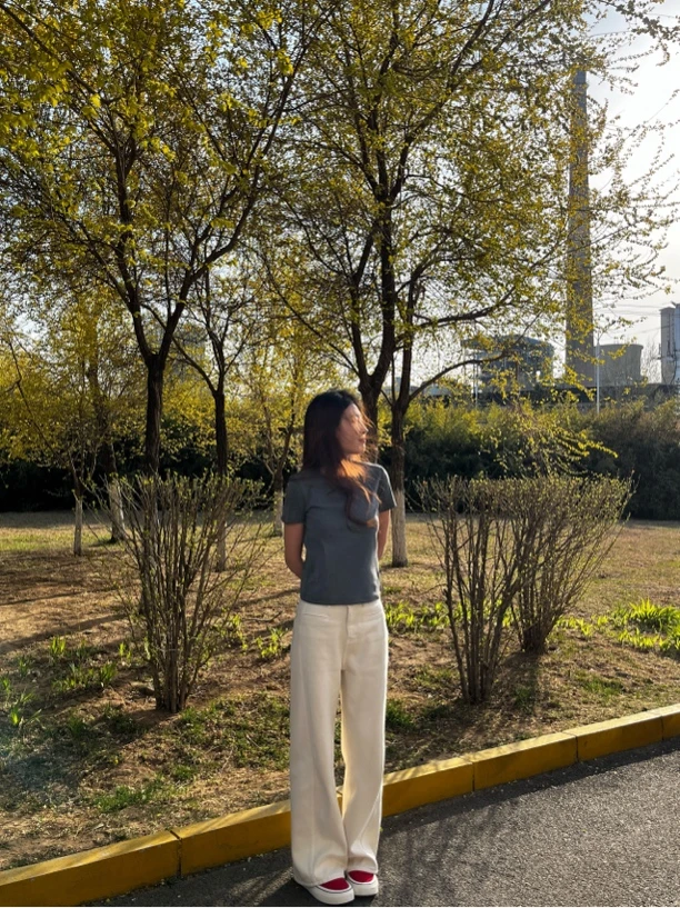 百搭基础款正肩打底！休闲穿搭ootd穿搭