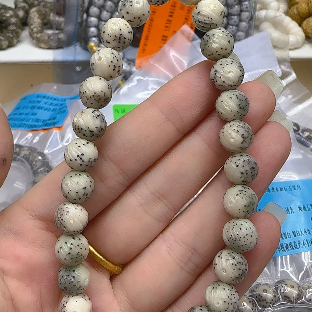 星月菩提手串134爱谁谁大留白星月菩提9圆手持拉丝