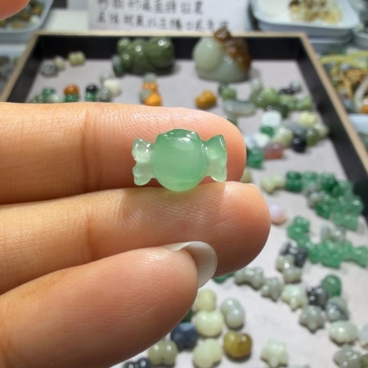 和田玉足银镶嵌珠宝半成品