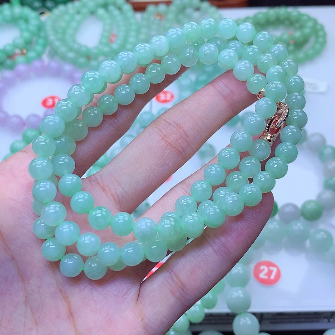 翡翠未镶嵌毛衣链