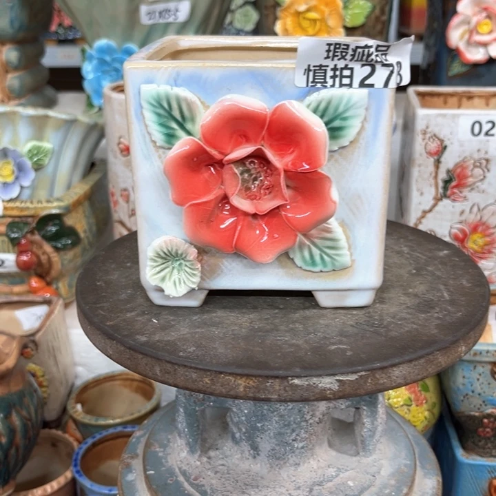 紫砂花盆粗陶材质多肉陶瓷花盆