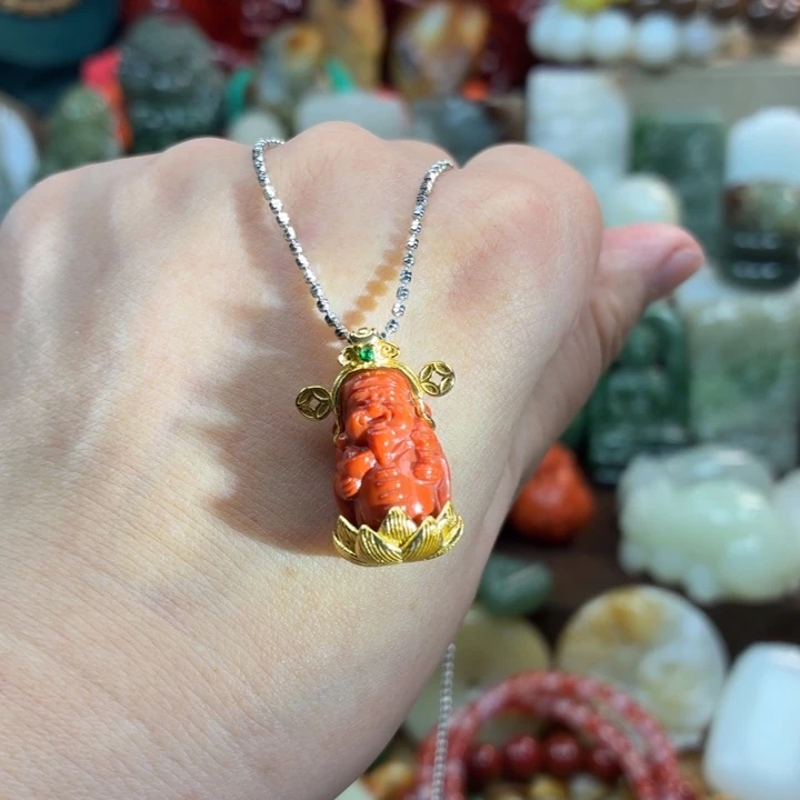 和田玉银S925镶嵌颈饰