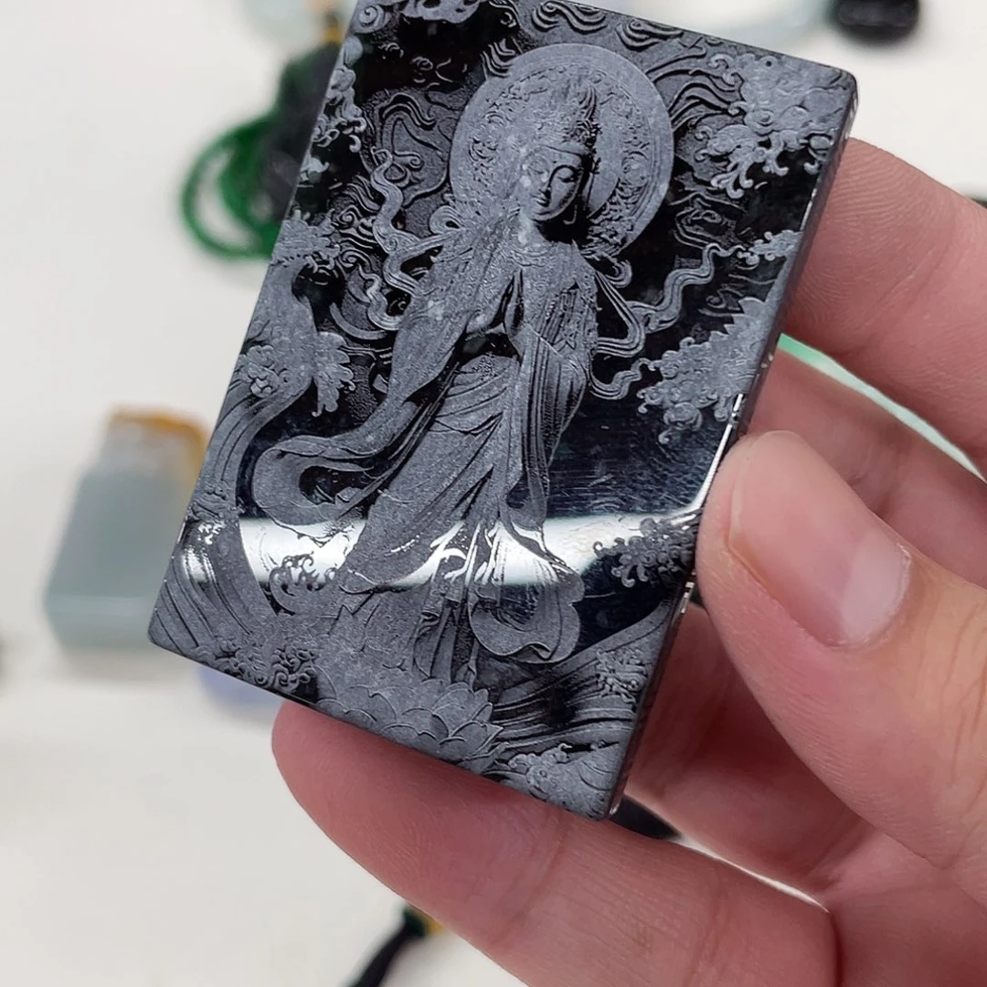 翡翠未镶嵌颈饰先鉴后发一物一证