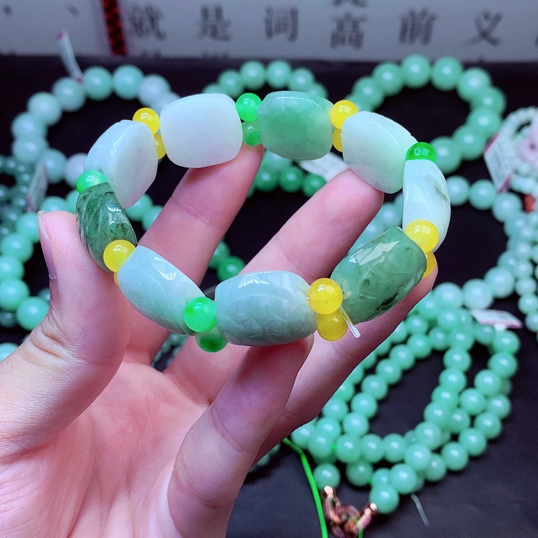 翡翠未镶嵌毛衣链