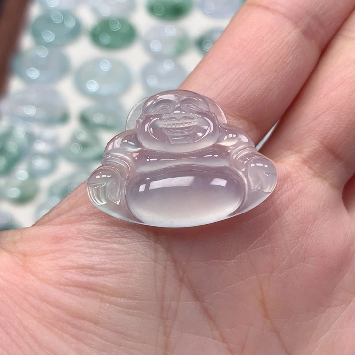 翡翠未镶嵌颈饰冰种佛公