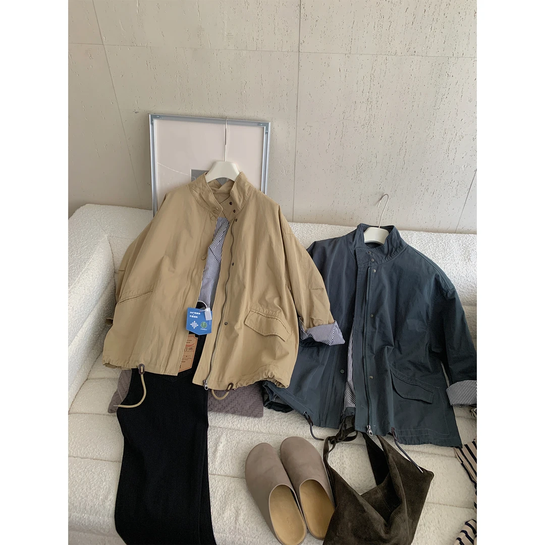 苏安家｜巴顿派克 城市猎装秋日飒爽感立领派克服风衣外套