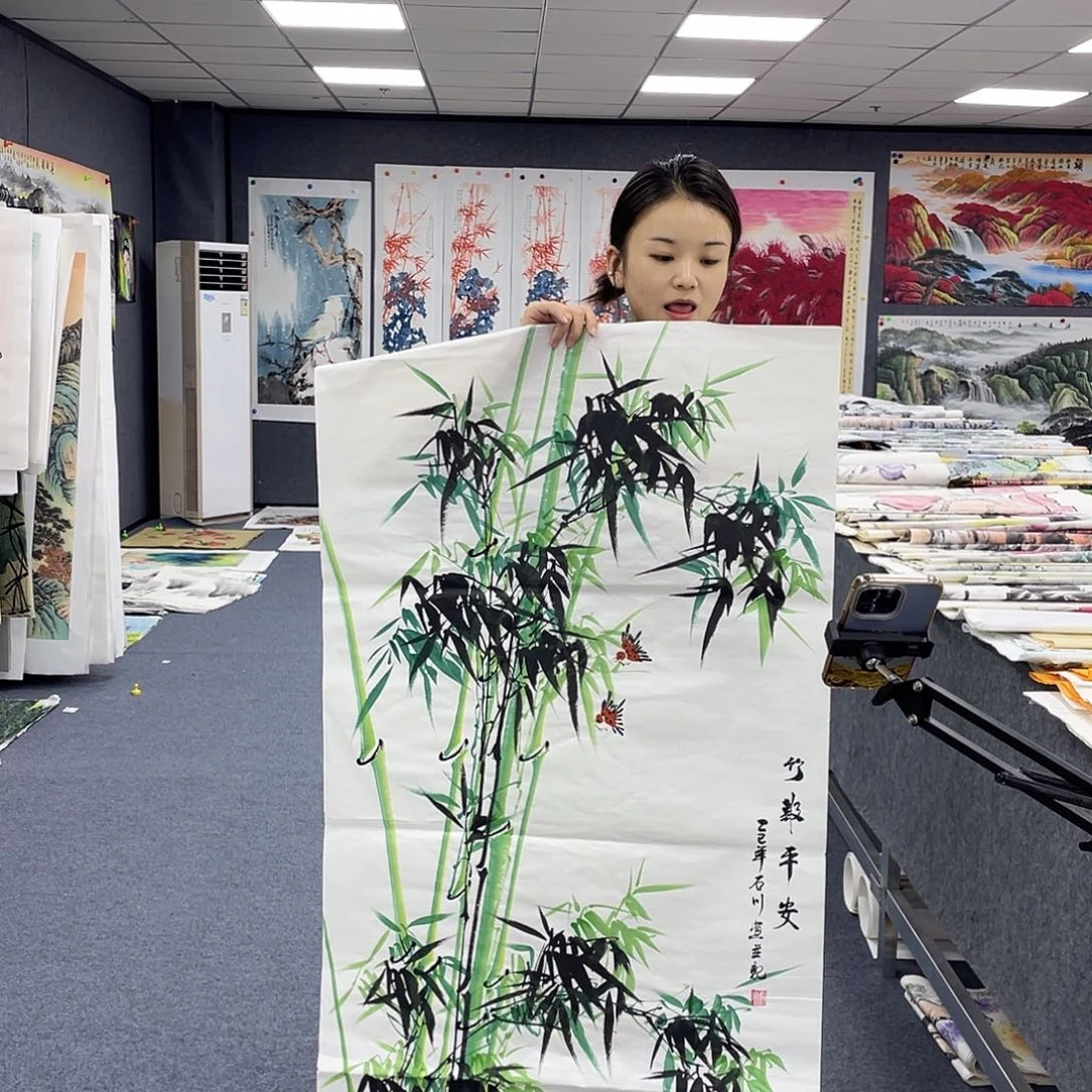 国画作品小姐姐放漏…