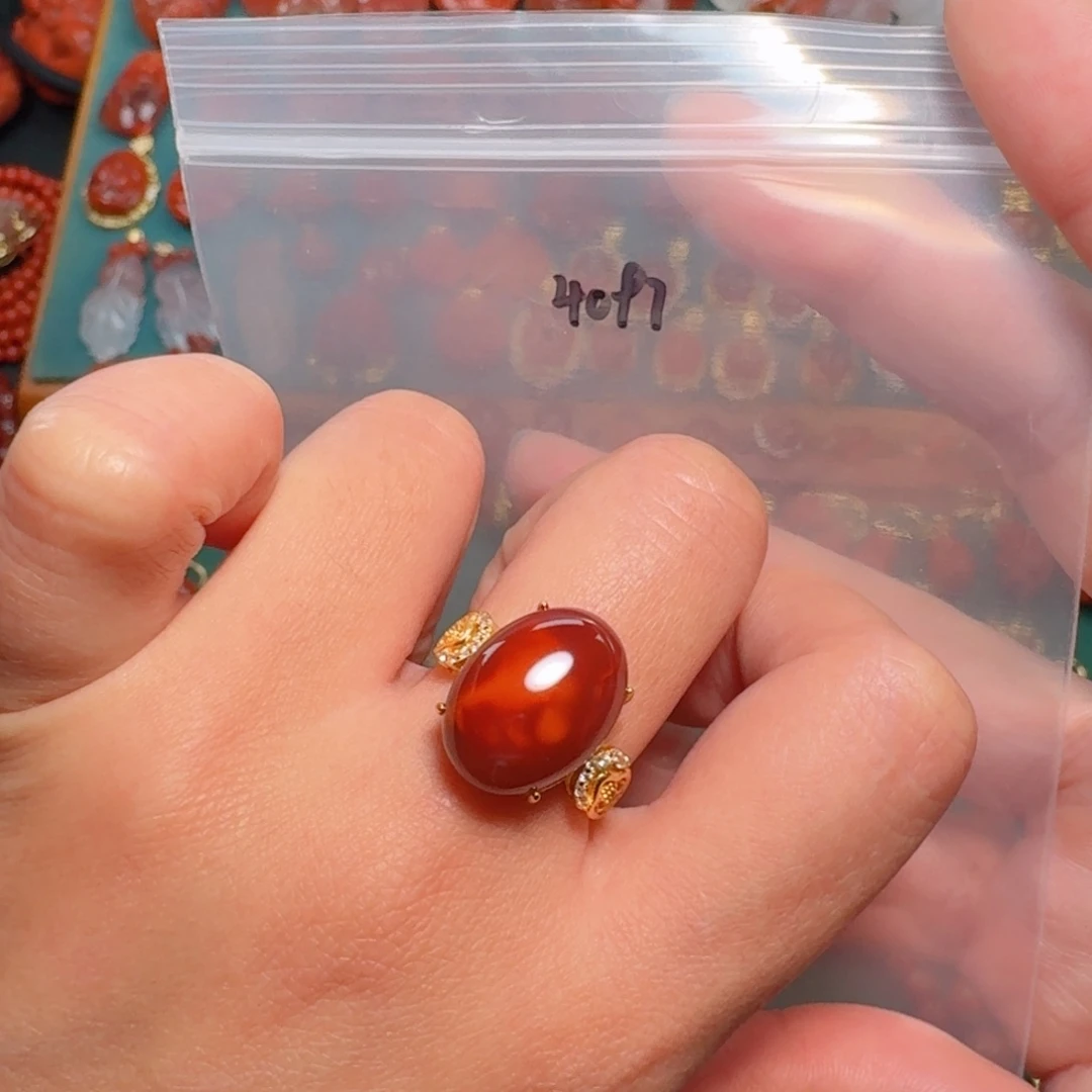 南红玛瑙南红银S925镶嵌