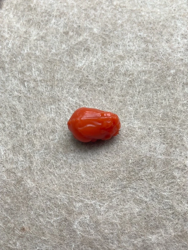 T1南红满肉柿子红貔貅配饰14*9