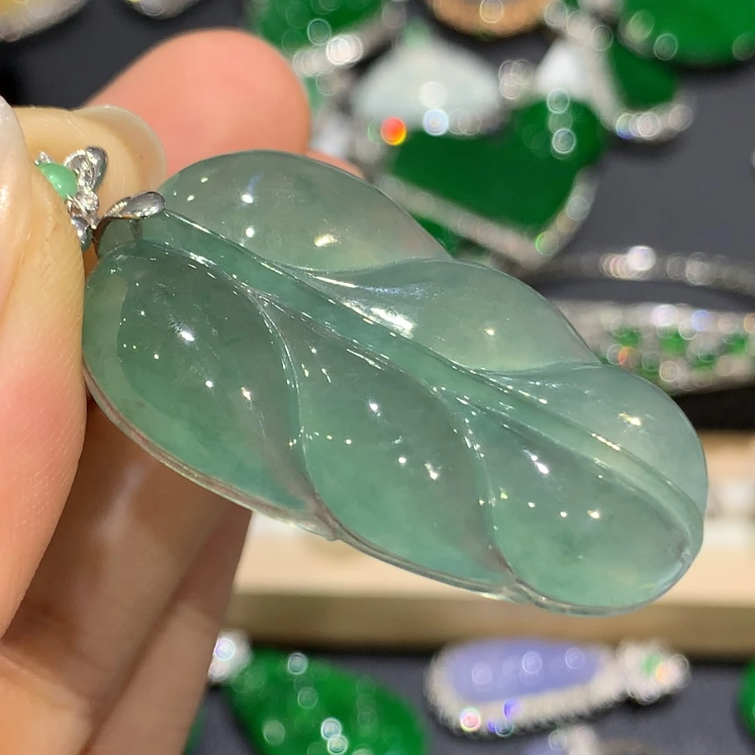 翡翠颈饰18K金镶嵌8、