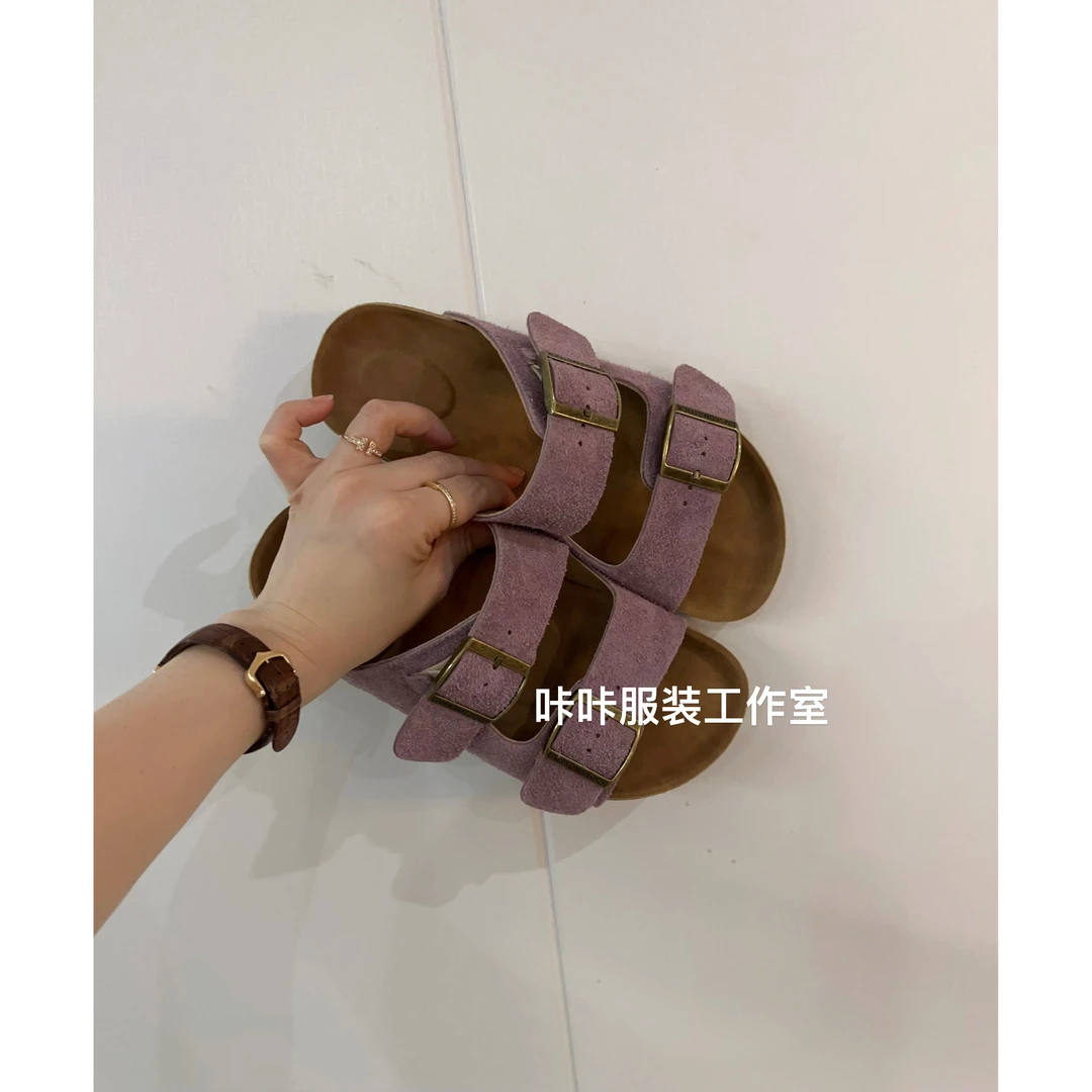 REKAYYAT 韩版森系复古气质外穿休闲时尚百搭勃肯拖鞋夏季