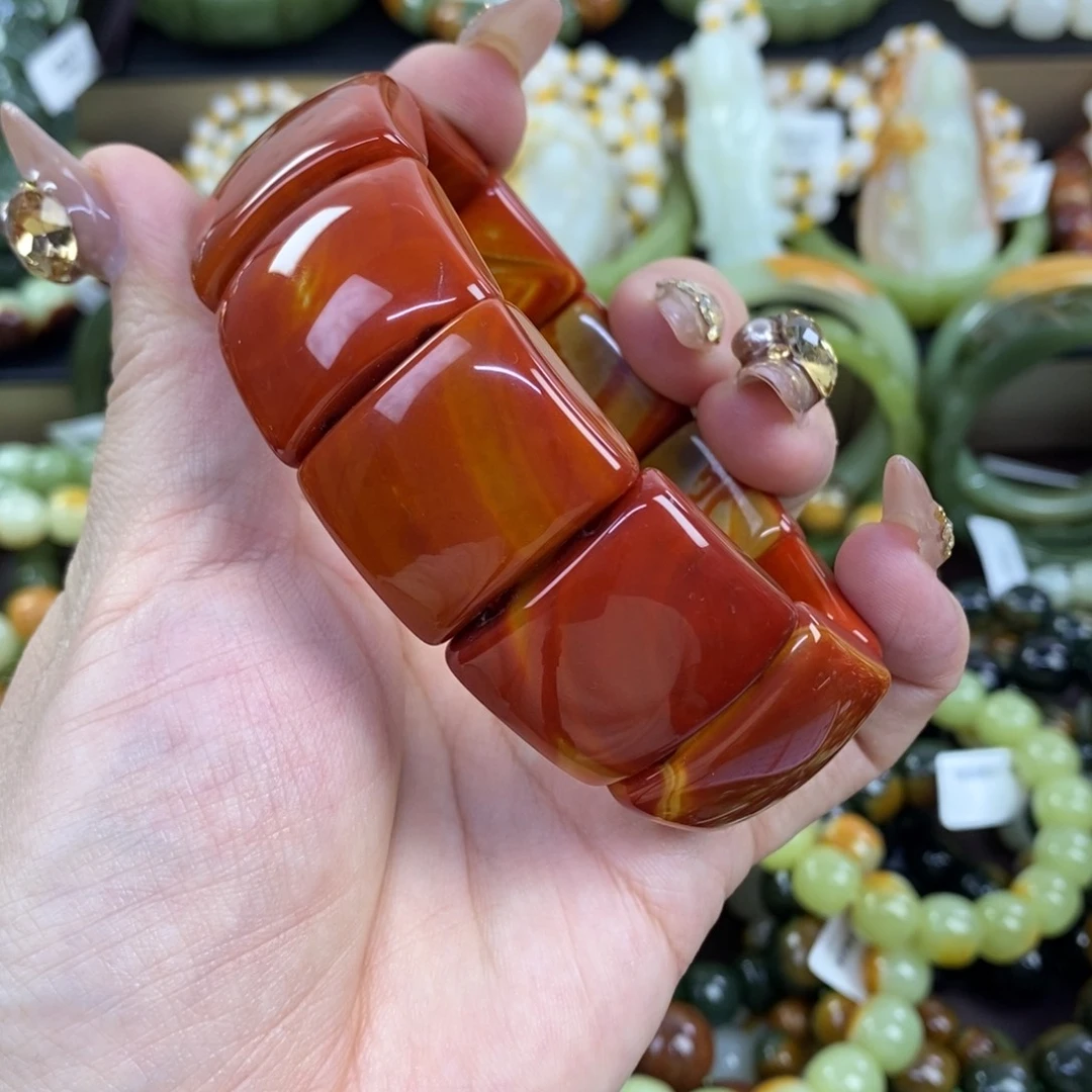 未镶嵌手串透闪石质玉无**啡