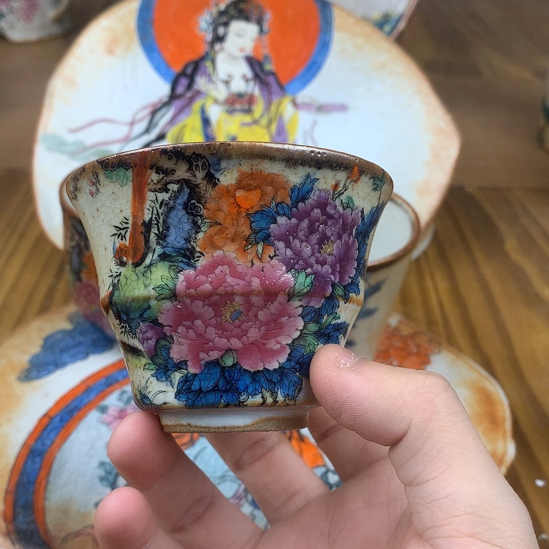 可***心杯景德镇陶瓷手作