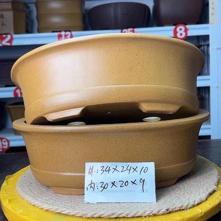 紫砂花盆蛇年大吉