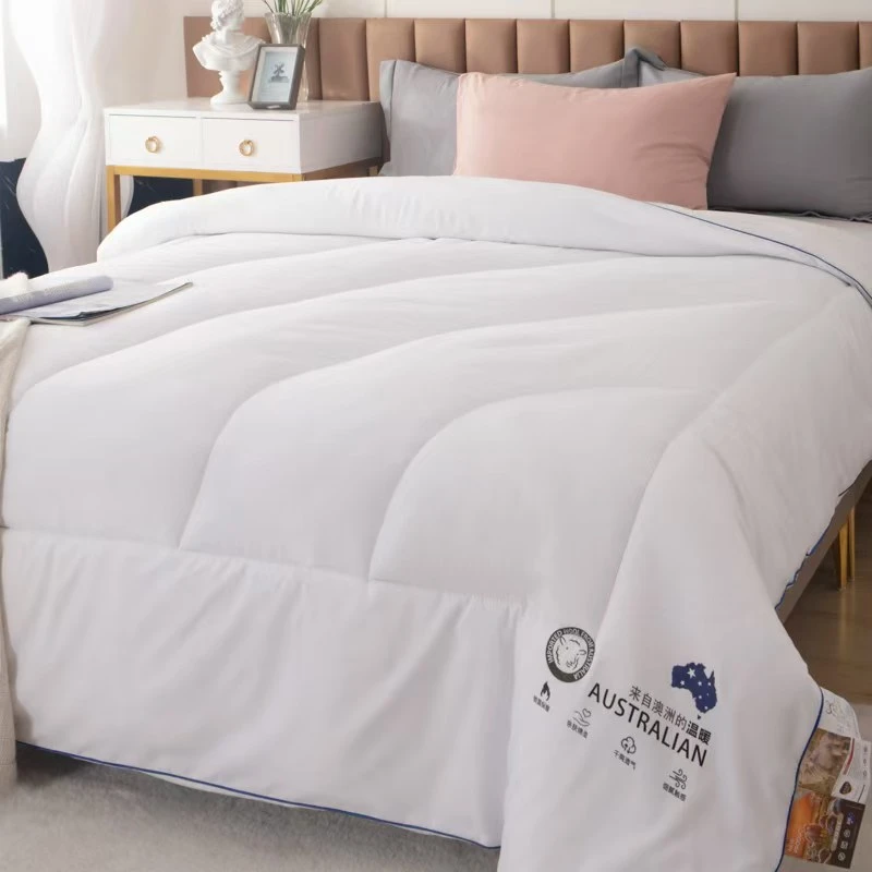 莜兰姿轻奢澳洲羊毛被进口春秋冬被双人被子2米x2.3米 主卧四件套