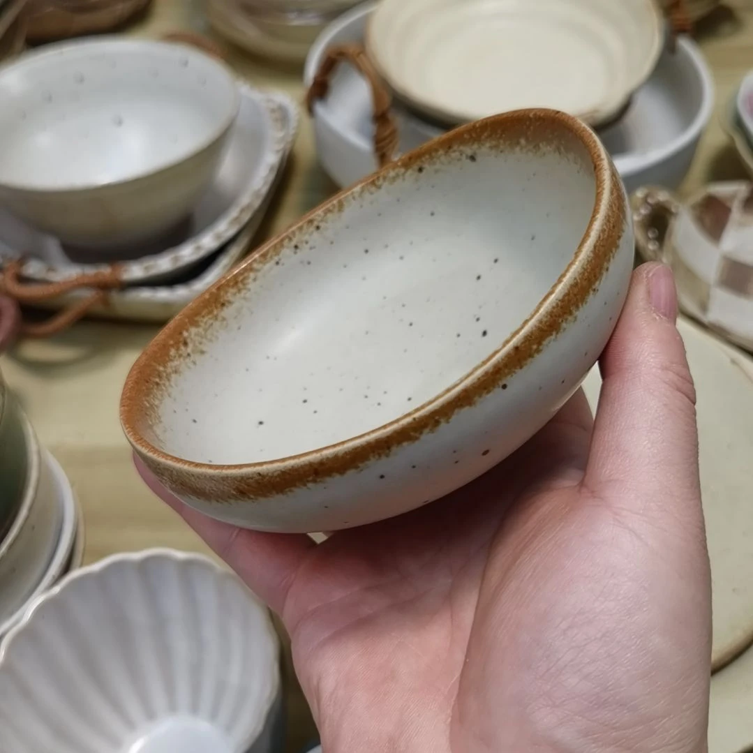 瓷片正品粗陶元宝碗一个